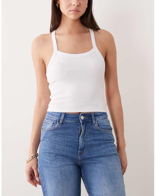 Cotton On Natural Active 3 Pack T Bar Cropped Tank