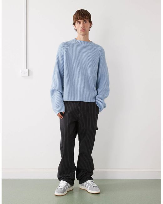 Collusion – kastiger strickpullover in Blue für Herren