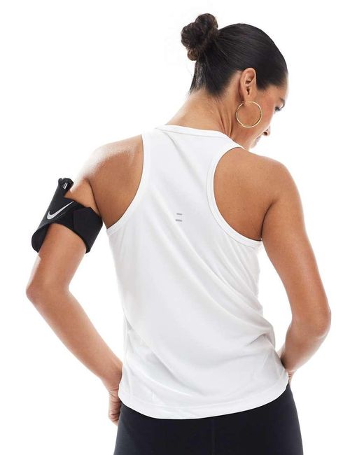 Nike White Tempo Dri-Fit Vest