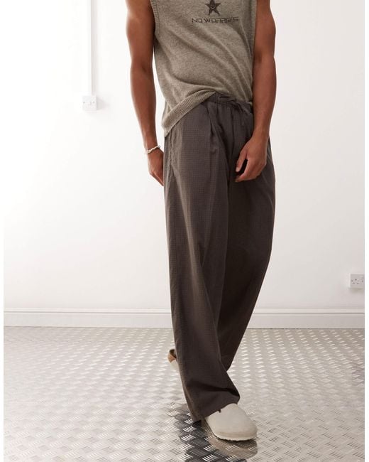 Weekday Multicolor Loose Fit Wide Leg Pants for men