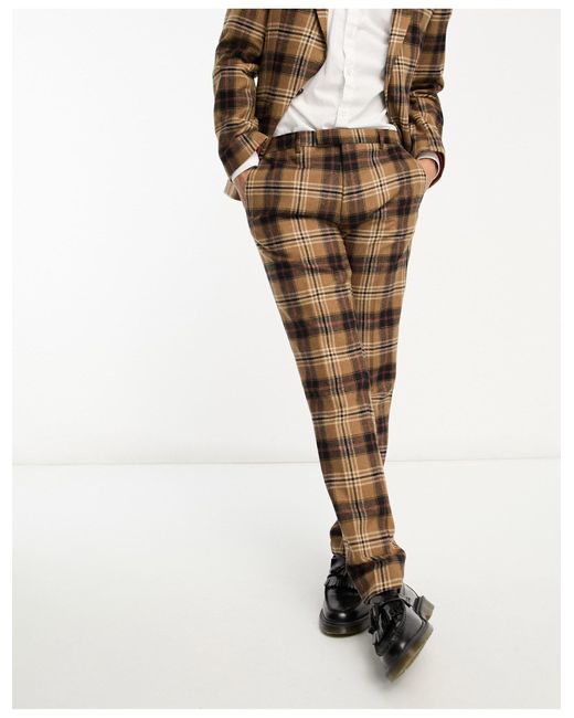 Twisted Tailor Brown Bruin Suit Trousers for men