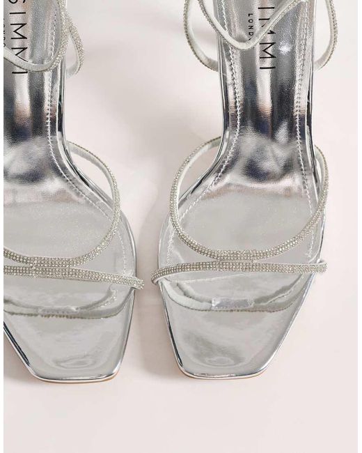 SIMMI White Simmi London Judy Embellished Heeled Sandals