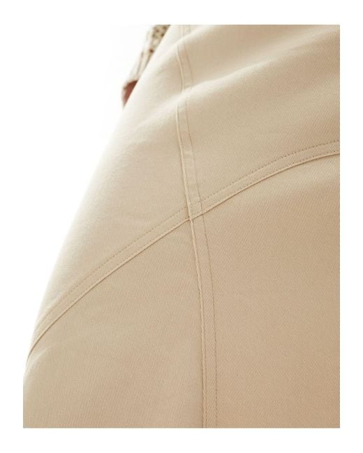 Reclaimed (vintage) White Linen Maxi Skirt With Y2k Belt
