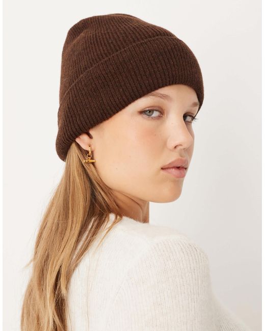 ASOS Brown – feinstrick-wollmütze