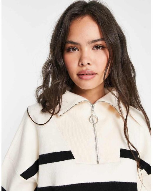 Vero Moda Multicolor Stripe Zip Through Jumper