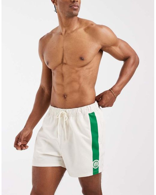 ASOS White Swim Shorts for men