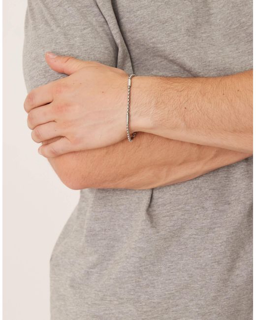 ASOS – farbenes venezianer-armband aus wasserfestem edelstahl in Blue für Herren