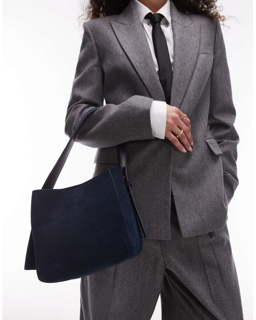 Mango Black – wildleder-schultertasche