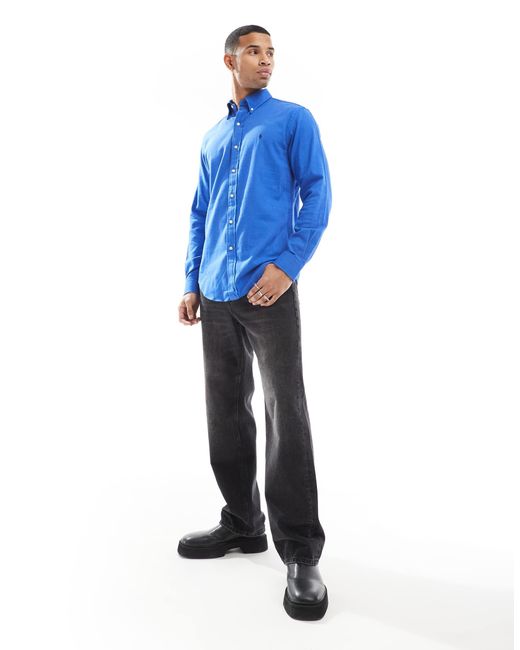 Polo Ralph Lauren – performance – hemd aus angerautem twill in Blue für Herren