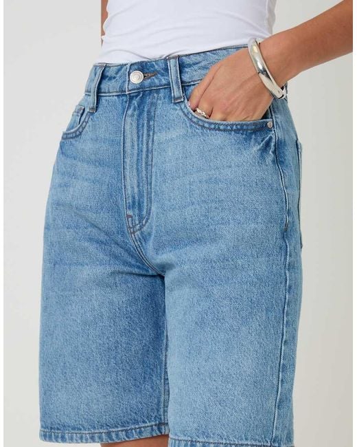 Threadbare Blue Denim Bermuda Shorts
