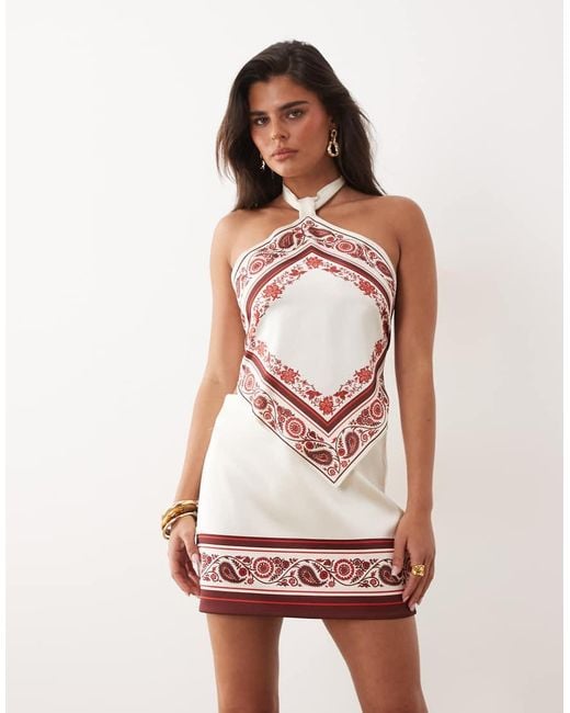 Noughts & Kisses Multicolor Satin Mini Skirt