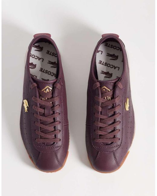 Lacoste Purple Club-low Gumsole Gold Accent Trainer