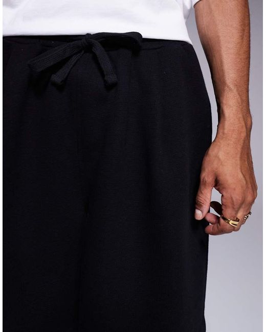 ASOS Blue Oversized Textured Basketball Shorts for men