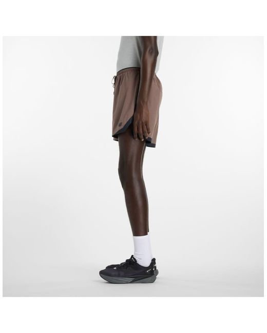 New Balance Brown Rc Essential Short 5" for men
