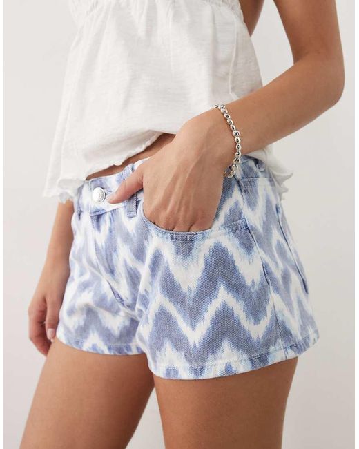 Mango White Teen 100% Cotton Denim Mini Short