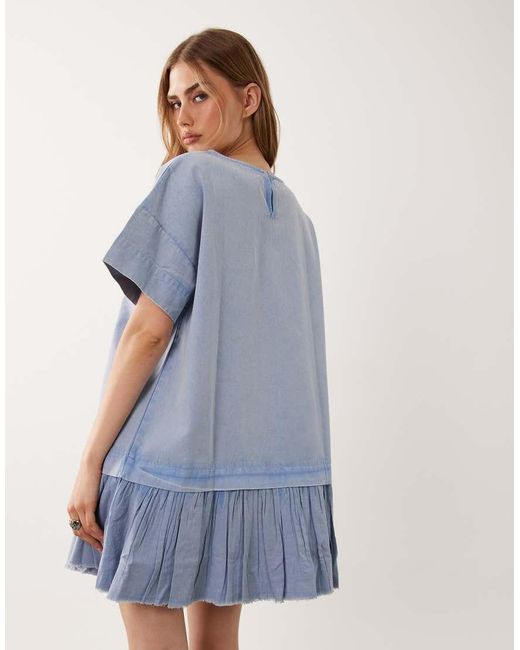 ASOS Blue Hybrid T-shirt Mini Dress