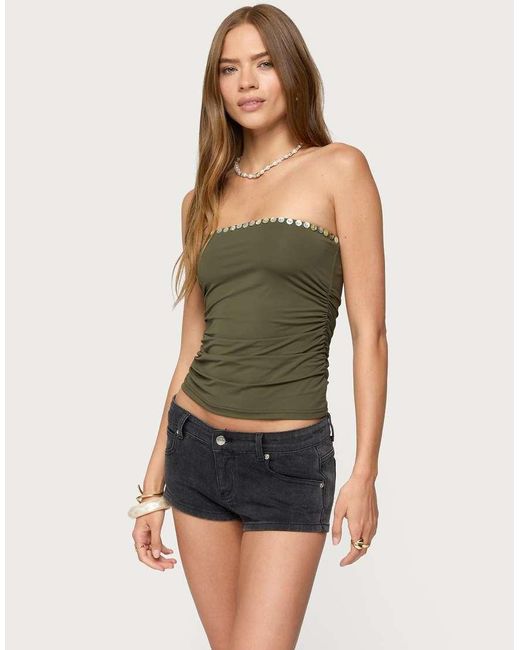 Edikted Green Liat Ruched Built