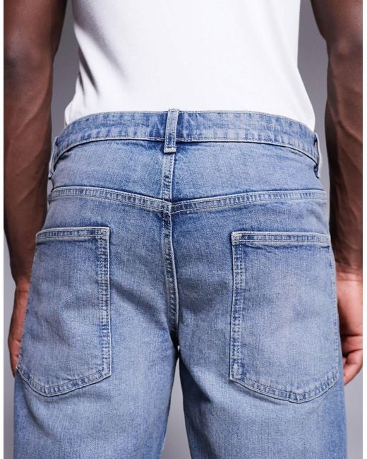 ASOS Blue Tapered Jeans for men