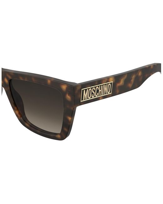 Moschino Brown Moschino – eckige sonnenbrille