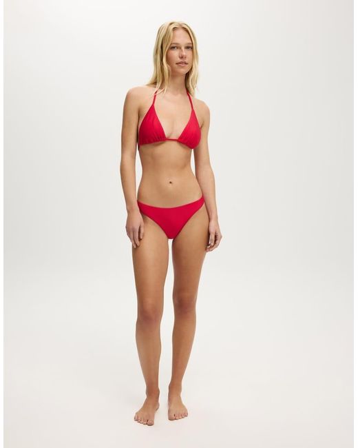 Cotton On Red String Triangle Bikini Top