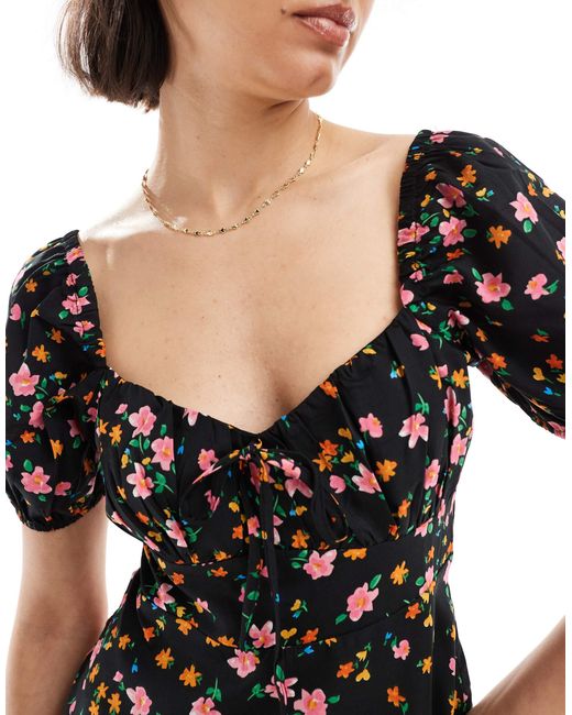 New Look Black – mini-milchmädchenkleid