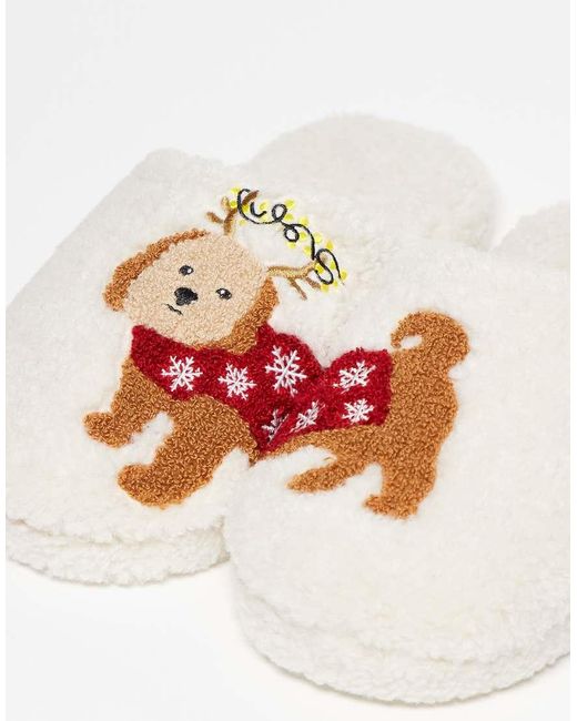 ASOS Metallic Zizi Embroidered Cavapoo Slipper
