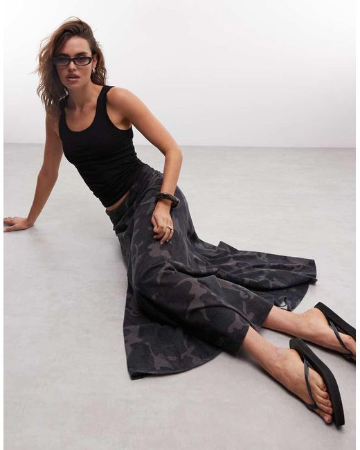 Weekday Green Maxi Skirt