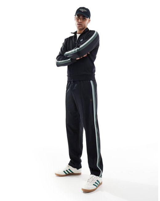 Fred Perry White Co-ord Two Colour Taped Track joggers for men