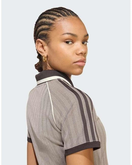 Adidas Originals Natural Tweed Polo Shirt