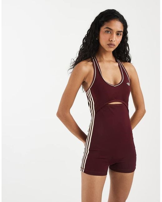 Adidas Originals Red Adidas Originals Sport Unitard