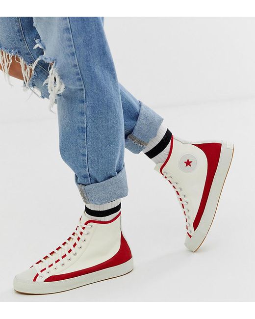 vintage red converse high tops