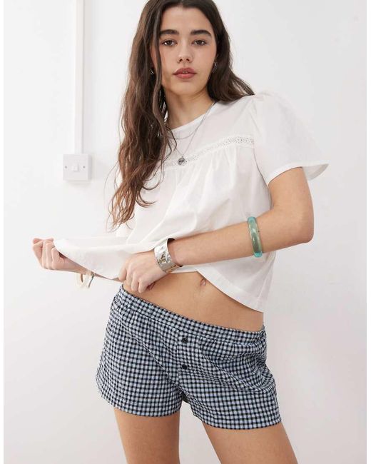 Collusion Gray Check Boxer Shorts