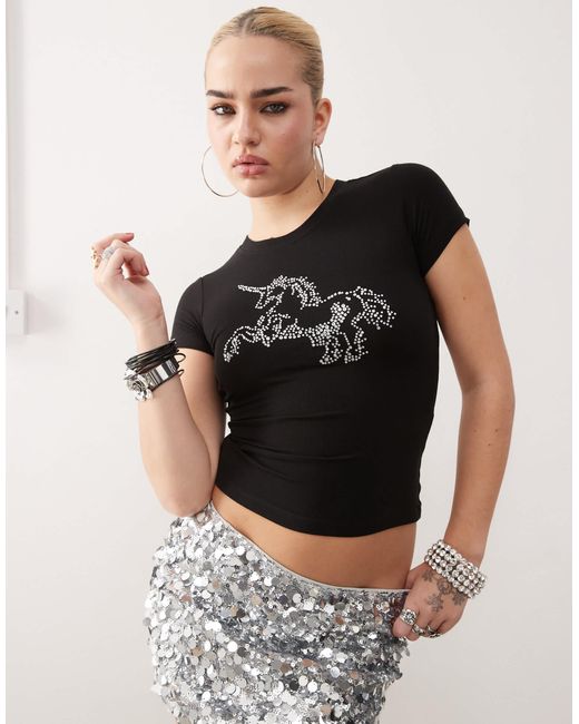 Tyler McGillivary Black Unicorn Motif Baby T-shirt