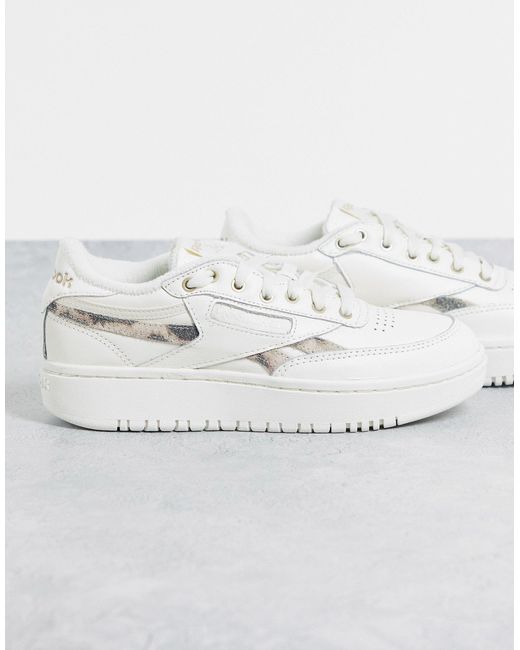 reebok white chunky trainers