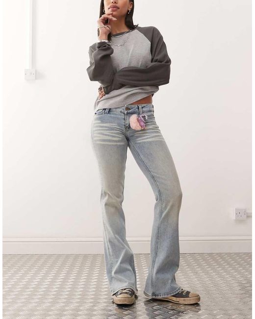 Cheap Monday White Booty Bei Stretch Low Rise Bootcut Jeans