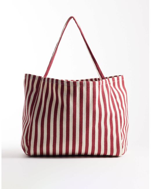 ASOS Striped Textured Tote Bag for men