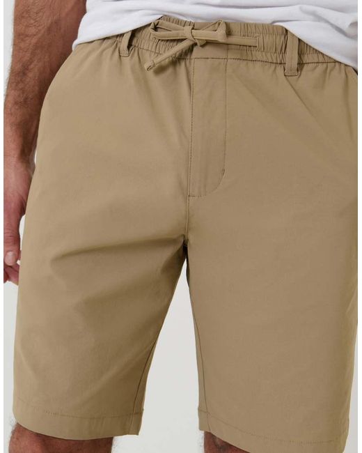 Threadbare Natural Elasticated Waist Stretch Chino Shorts for men