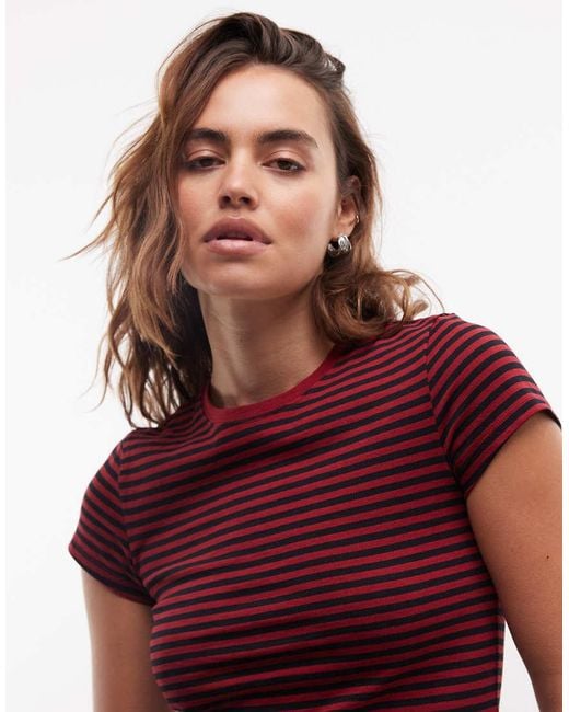 Weekday Red 90s Baby Tee