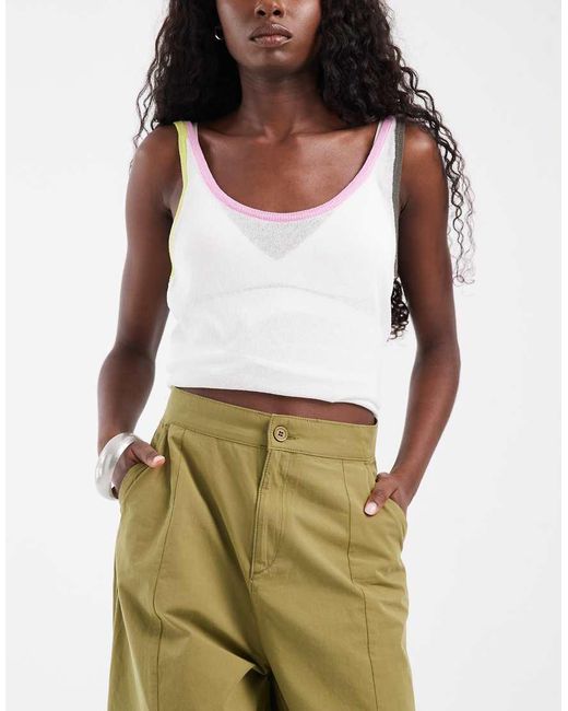 ASOS Green Casual Barrel Leg Pants