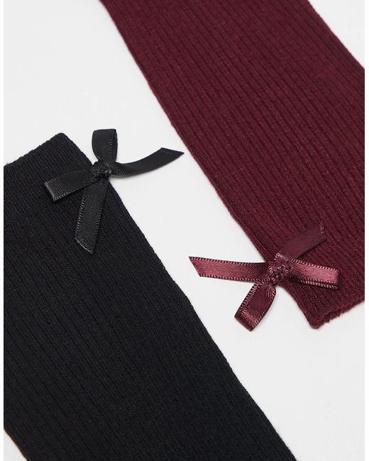 JJXX Black 3 Pack Bow Socks