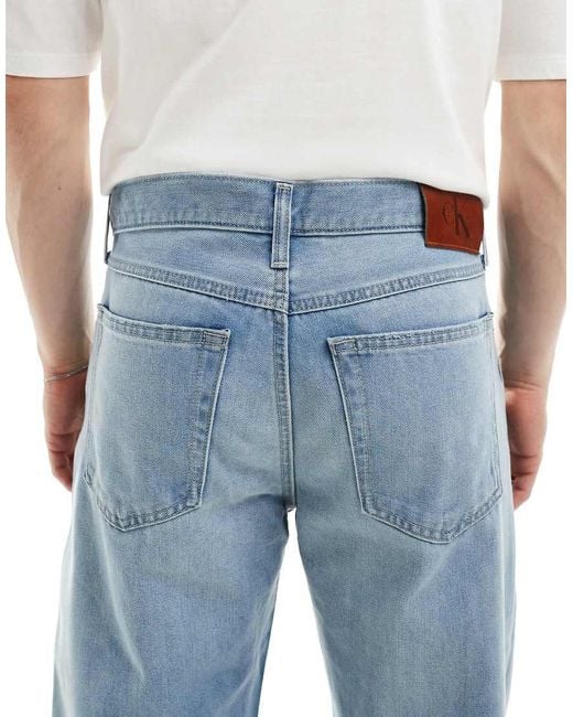 Calvin Klein Blue 90s Icon Straight Jeans for men