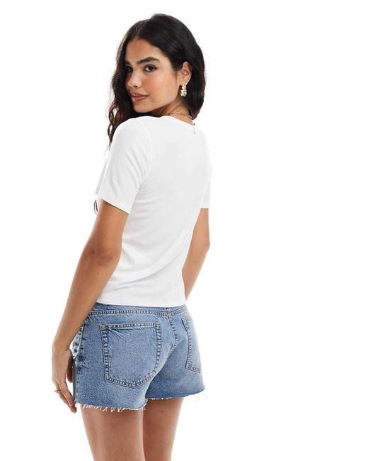 Aware White Supersoft Ribbed T-shirt