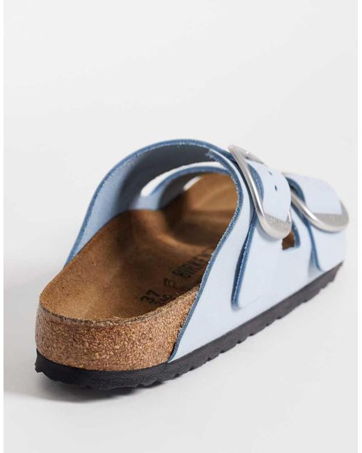 Birkenstock White Arizona Big Buckle Leather Sandals