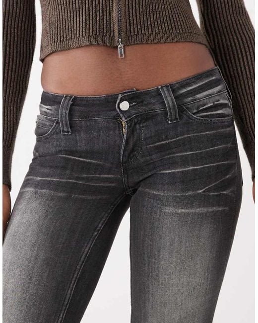 Cheap Monday White Booty Bei Stretch Low Rise Bootcut Jeans