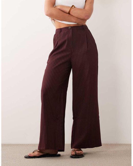 Miss Selfridge Purple Pinstripe Trouser