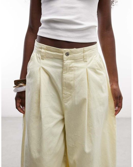 Collusion Natural Xl Balloon Pants With Pleats