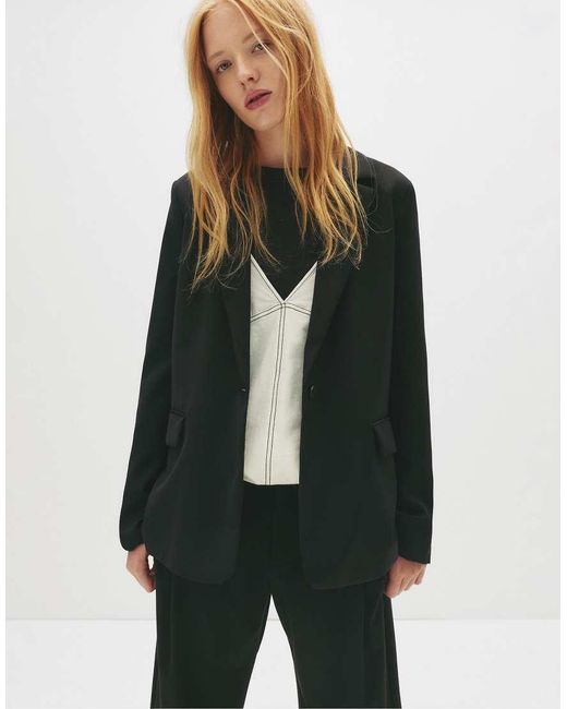 Pull&Bear Green Basic Blazer