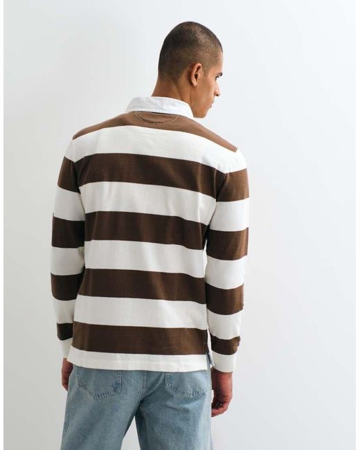 Polo Ralph Lauren Gray Long Sleeve Rugby Polo Shirt for men