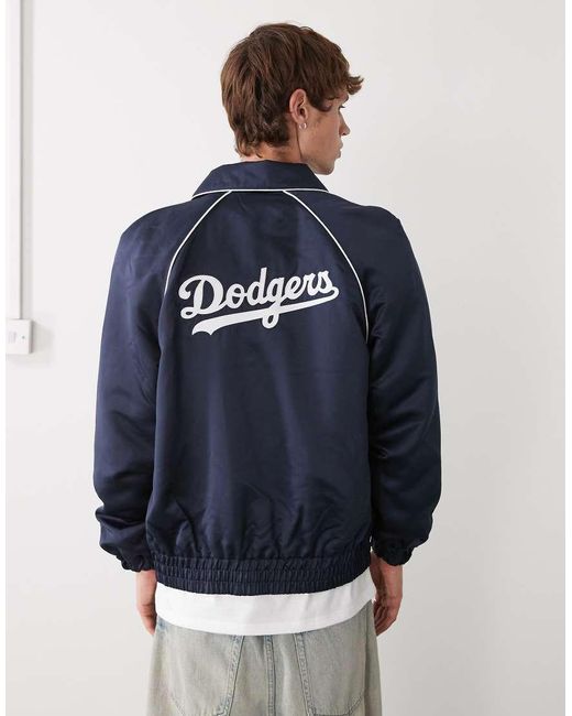 KTZ Blue La Dodgers Varsity Bomber Jacket for men