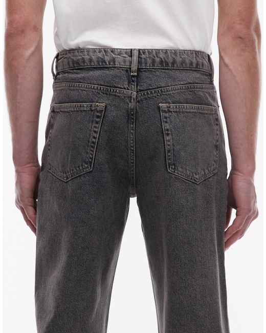 Topman Red Rigid baggy Jeans for men
